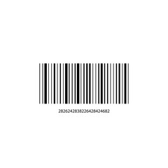 Canvas Print - barcode with numbers on a white background, vector