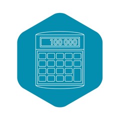 Poster - Calculator icon. Outline illustration of calculator vector icon for web