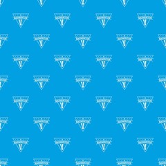 Poster - Badminton pattern vector seamless blue repeat for any use