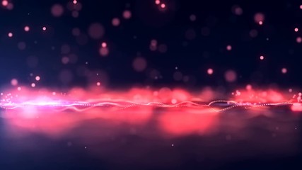 Aufkleber - Abstract colored background with animation falling glittering particles as festive rain. Depth of field blur. 4K, Ultra HD resolution