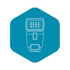 Poster - Lighting flash for camera icon. Outline illustration of lighting flash for camera vector icon for web