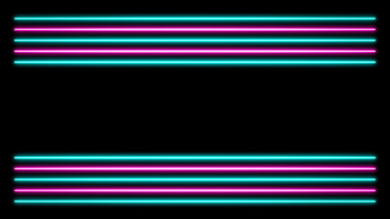Wall Mural - pink and turquoise neon lights with lots of copy space for text or product display. colorful 80s ret