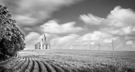 Wall Mural - Grain Elevator on Hill