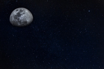 Wall Mural - moon in the starry sky