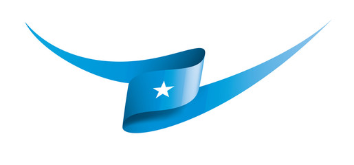 Somalia flag, vector illustration on a white background