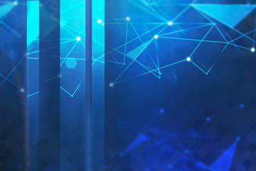 Poster - network interface on blue background
