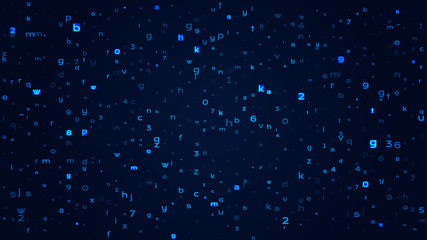 Abstract Blue Tech BG. Cyberspace Code Concept