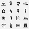© Markoff - Set of electricity flat vector icon.