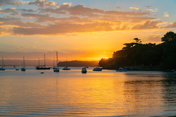 Poster - Sun sets over Pilot Bay