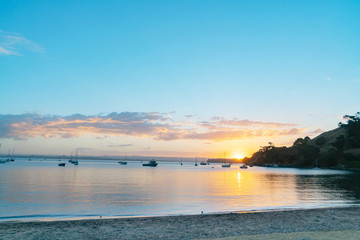 Canvas Print - Sun sets over Pilot Bay