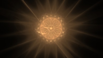 Aufkleber - Fantasy chaotic colorful fractal pattern. Abstract fractal shapes. 3D rendering illustration background or wallpaper