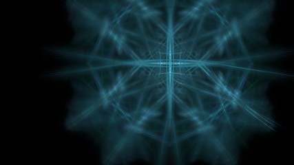 Aufkleber - Fantasy chaotic colorful fractal pattern. Abstract fractal shapes. 3D rendering illustration background or wallpaper