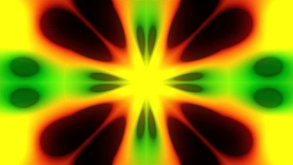 Poster - Abstract symmetry multi-colored kaleidoscope wiht fractal lights, 3d rendering backdrop, computer generating background