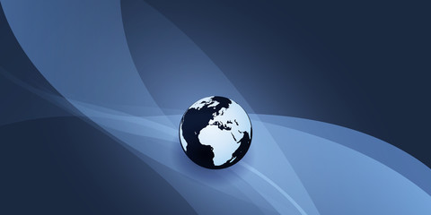 Poster - Earth Globe Design - Global Business, Technology, Globalisation Concept, Vector Template 