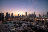 Fototapeta Nowy Jork - UAE Dubai cityscape at Magic Hour