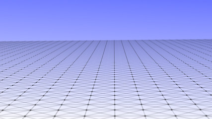 Poster - Minimalistic futuristic landscape Big data. HUD element. Cyber or technology background. 3D rendering.