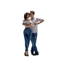 Canvas Print - couple dancing social danse