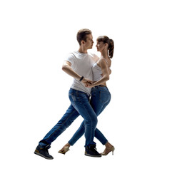 Wall Mural - couple dancing social danse