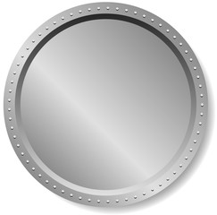 Poster - Precious metal badge, button isolated on white