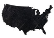 USA map grunge black style
