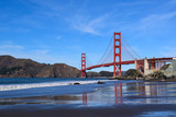 Fototapeta Pomosty - Golden Gate Bridge - Marshall's Beach POV