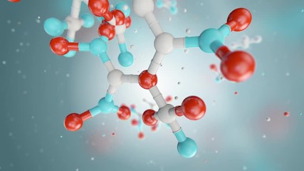 Poster - 3d medical background with abstract molecule structure. chemical or science abstract concept. center