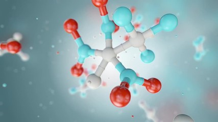 Poster - 3d medical background with abstract molecule structure. chemical or science abstract concept. center