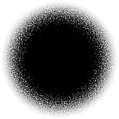 Leinwandbilder - Circle half tone element over white. Circular fading circles outwards
