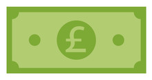 Pound Icon On White Background. Flat Style. Pound Icon For Your Web Site Design, Logo, App, UI. Green Pound Symbol. Euro Vector Icon Sign.