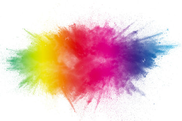 Color Holi Festival. Colourful explosion for Happy Holi powder. Color powder explosion background.