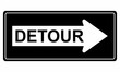 Detour traffic sign