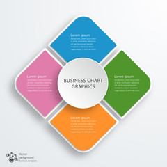 Wall Mural - Business Chart Design, Vector Graphics