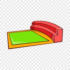 Poster - Small square stadium icon in cartoon style isolated on background for any web design 