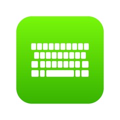 Poster - Keyboard icon green vector isolated on white background