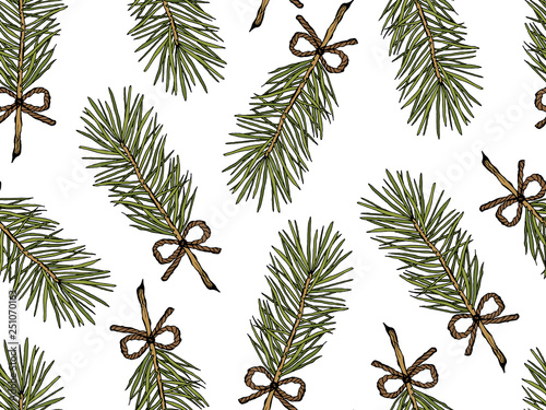 New Years Foliage >> Vector Illustration Of Sketch Hand Drawn Pattern With Colorful New Years Foliage >> Vector Illustration Of Sketch Hand Drawn Pattern With Colorful