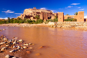 Wall Mural - Beautiful ancient old city Ait Benhaddou near Ouarzazate, Atlas, Morocco