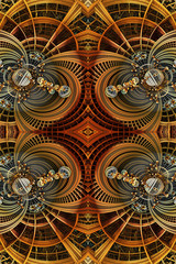 Poster - Unique 3d computer generated illustration of artistic abstract fractal patterns artwork background