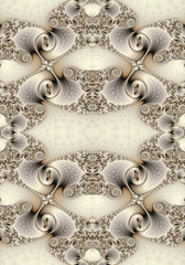 Leinwandbilder - Abstract 3d computer generated illustration of unique bright smooth colorful fractal patterns background