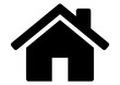 Leinwandbild Motiv gz327 GrafikZeichnung - siwb546 SignIsolatedWhiteBackground siwb - german: Haus / english: house - simple template - DIN A2, A3, A4 - g7251