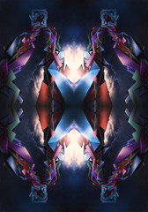 Leinwandbilder - 3d computer generated illustration of artistic abstract fractal patterns artwork background