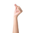© JuYochi - Woman's hand holding something on isolated with clipping path.