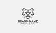bear logo design, line art, vector, geometric bear