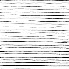 Aufkleber - Seamless stripe doodle pattern. Wavy linear doodle water brush, hand drawn abstract grunge elements. Vector doodle lines set