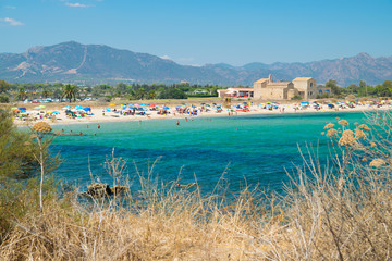 Wall Mural - View of the beach of Nora, Sardinia.
