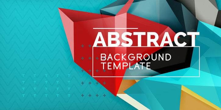 Low poly design 3d triangular shape background, mosaic abstract design template