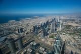 Fototapeta Do pokoju - Bird view of Dubai skyline at daytime