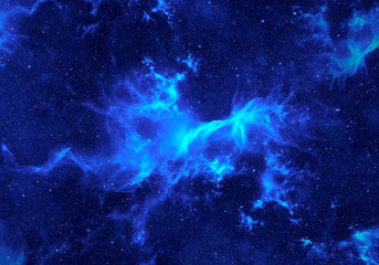 Wall Mural - nebula and stars in night sky. space background.