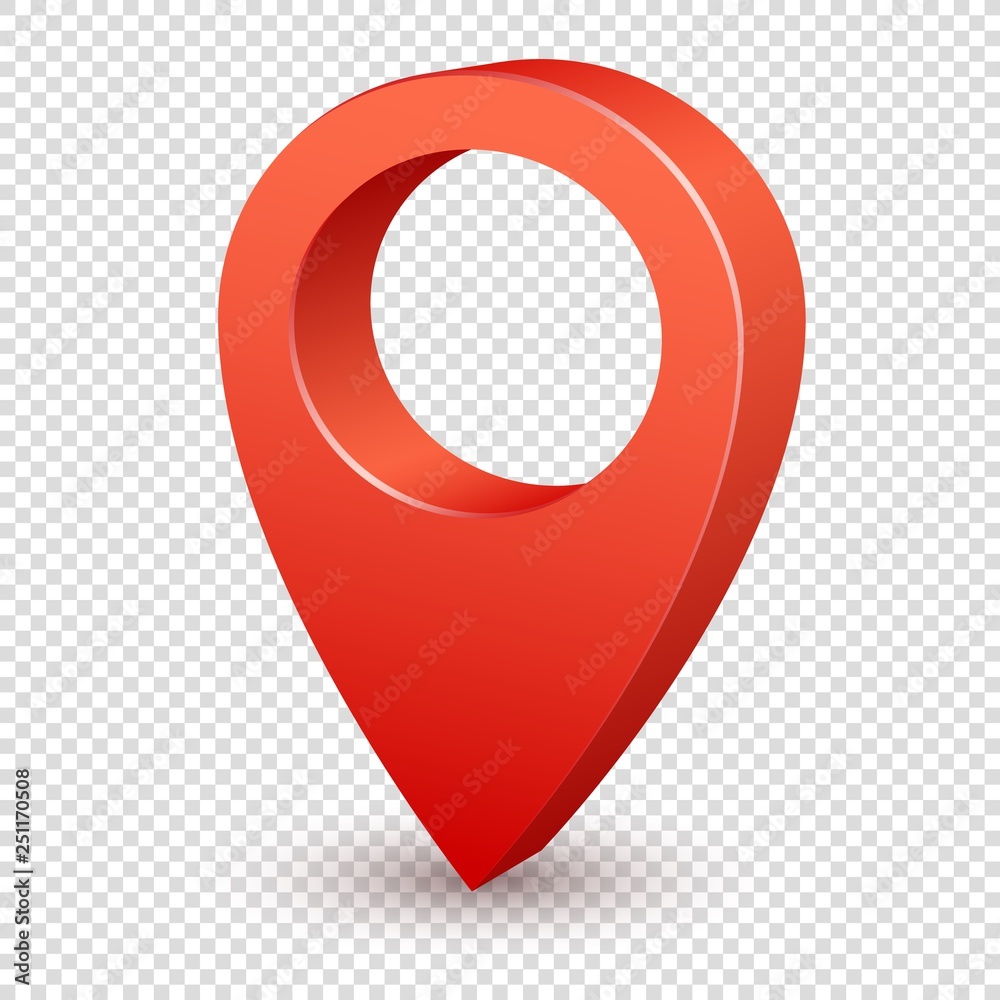 Map pointer 3d pin. Pointer red pin marker for travel place. Location ...