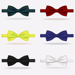 Poster - Realistic 3d Detailed Bow Tie Set. Vector