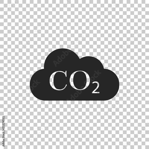 Co2 Emissions In Cloud Icon Isolated On Transparent Background